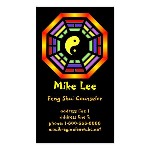 Bagua Business Cards (front side)