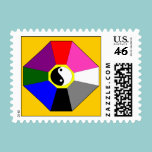 Bagua - gold - postage stamps