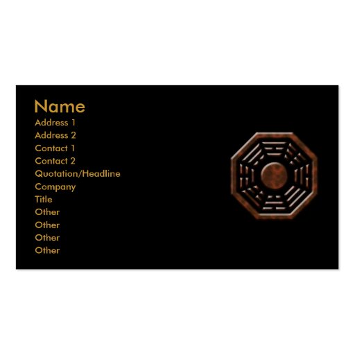 Bagua Profile Card Business Card (front side)
