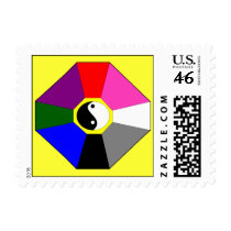 Bagua - yellow - postage stamps by FishMouth3 Bagua - yellow - postage stamps