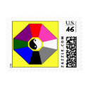 Bagua - yellow - postage stamps stamp