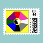Bagua - yellow - postage stamps