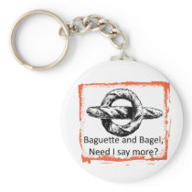 BAGUETTE N BAGEL KEYCHAIN