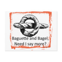 BAGUETTE N BAGEL POST CARDS