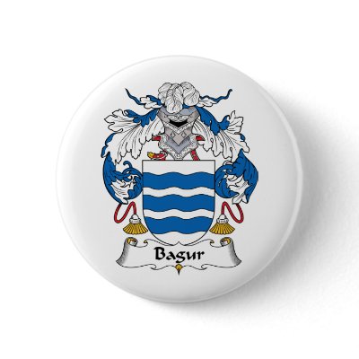 Bagur Family Crest Pins by coatsofarms