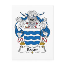 Bagur Family Crest postcards by coatsofarms Bagur Family Crest postcards
