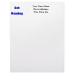 Bah Humbug (blue) Letterhead Design