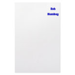 Bah Humbug (blue) Stationery Paper