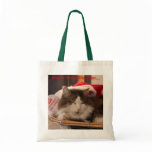 Bah Humbug Cat Tote Canvas Bags