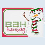 Bah Humbug Christmas Greeting Card cards