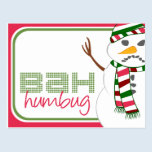 Bah Humbug Christmas Postcard postcards