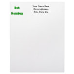 Bah Humbug (green) Letterhead Design