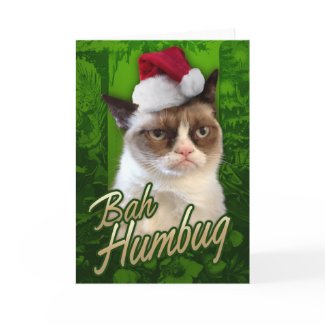 Bah Humbug Grumpy Cat Greeting Cards