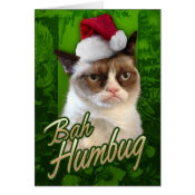 Bah Humbug Grumpy Cat Greeting Cards