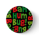 Bah Humbug Pattern Button