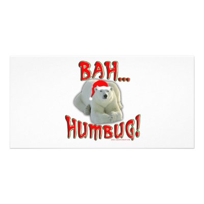 BAH HUMBUG PICTURE CARD by cabinfeverdavid