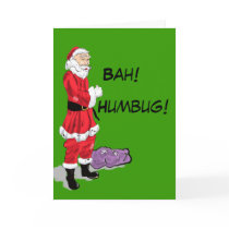 Bah! Humbug! Santa card cards