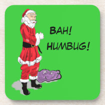 Bah! Humbug! Santa cork coasters