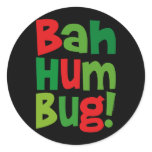 Bah Humbug Round Stickers