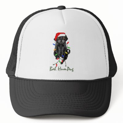 Bah HumPug Black Pug Mesh Hat by adore_a_pug