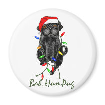 Bah HumPug Black Pug magnets