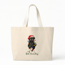 Bah HumPug  Black Pug Totebag