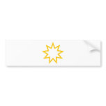 Bahai star orange bumper sticker