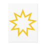 Bahai star orange postcard