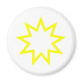 Bahai star yellow refrigerator magnet