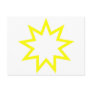 Bahai star yellow post card
