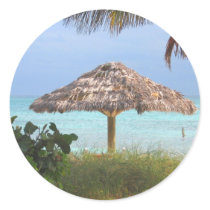 Bahama Beach Paradise Round Stickers