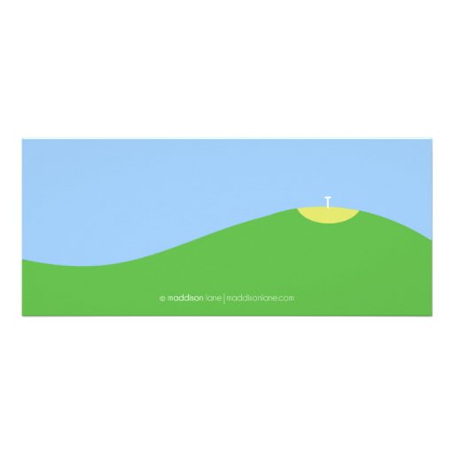 Bahama Blue Hit the Green Golf Birthday Party Custom Invitation