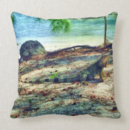 Bahama Iguana American MoJo Pillow throwpillow