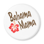 Bahama Mama design with Hibisucus flower Refrigerator Magnets
