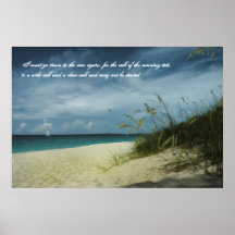 Bahamas Beach Seafarer's Poem Poster