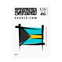 Bahamas Brush Flag Stamp