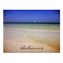 bahamas clear waters post card