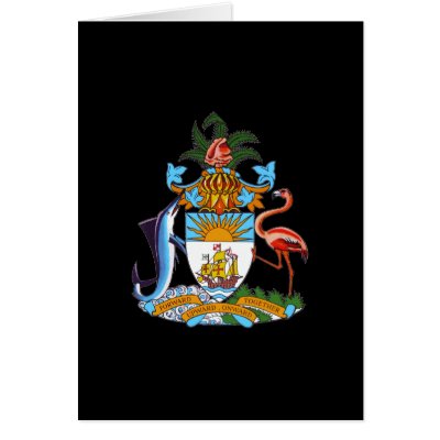 Bahamas Coat of Arms Greeting Cards by Shirtuosity