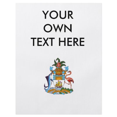 Bahamas Coat of Arms Full Color Flyer by flagshirts
