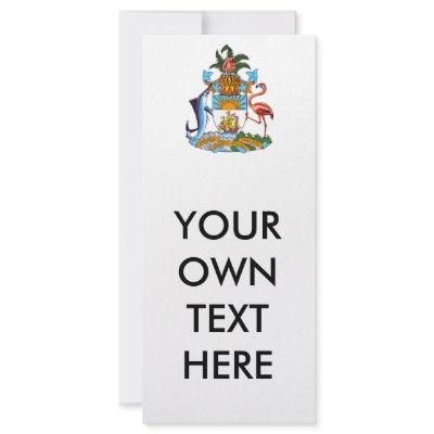 Bahamas Coat of Arms Customized Rack Card by flagshirts