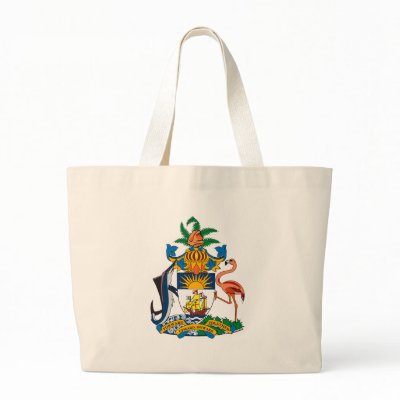 Bahamas Coat of Arms Tote Bag by FlagTshirts