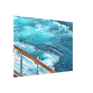 Bahamas Cruise - Turquoise Wake Canvas Prints
