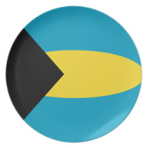 Bahamas Fisheye Flag Plate