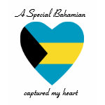 Bahamas Flag Heart + Text Baby Doll T-Shirt