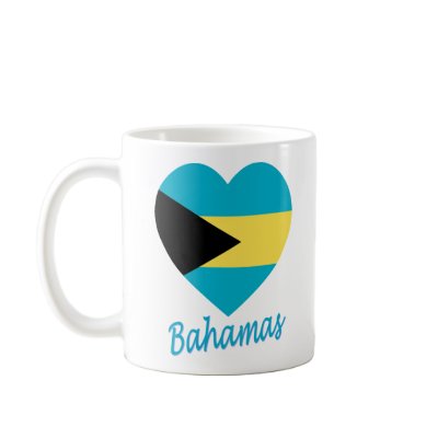Bahamas Flag Heart Coffee Mug by Vexillophile