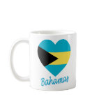 Bahamas Flag Heart Coffee Mug