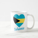 Bahamas Flag Heart mugs