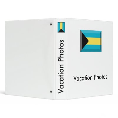 Bahamas Flag Jewel 3 Ring Binder by Vexillophile