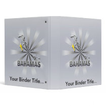 Bahamas Flag Map 2.0 3 Ring Binders