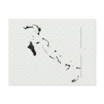 Bahamas Flag Map full size Post Card